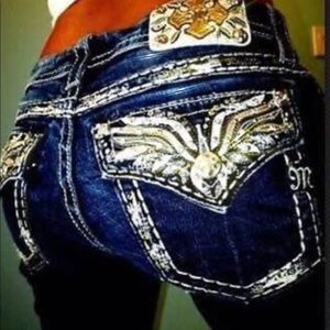 Buckle Miss Me Jeans Angel Wing Holiday Embellished Plus Size 34